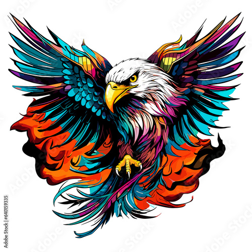 Noble and majestic eagle in vector art style.