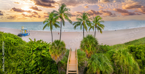 Fototapeta Naklejka Na Ścianę i Meble -  Panoramic View, Hollywood Beach,Miami,  North Miami, Miami,Broward, Florida,USA