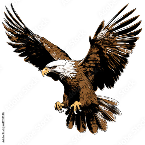 Noble and majestic eagle in vector art style.