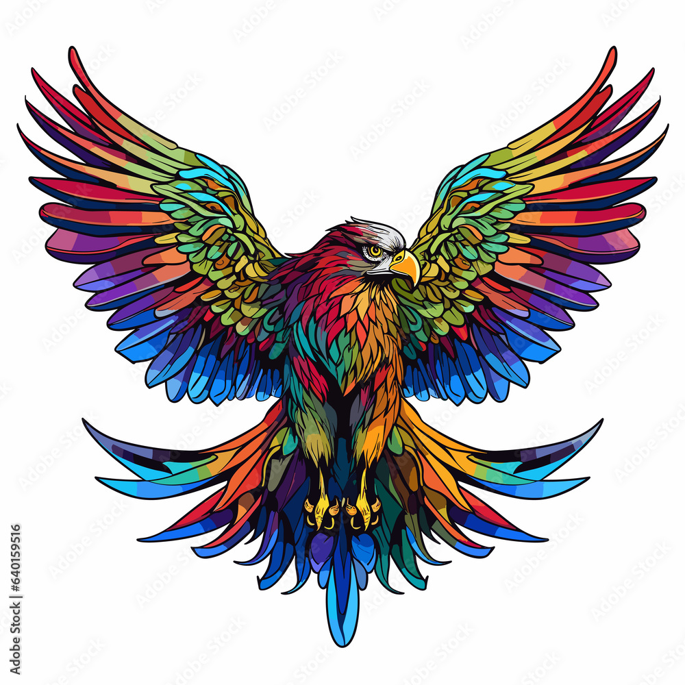 Noble and majestic eagle in vector art style. Noble and majestic eagle in vector art style.