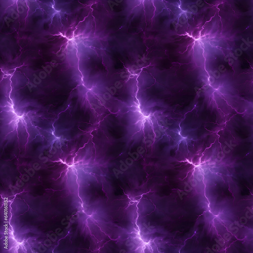 紫の稲妻のエフェクト シームレス背景素材