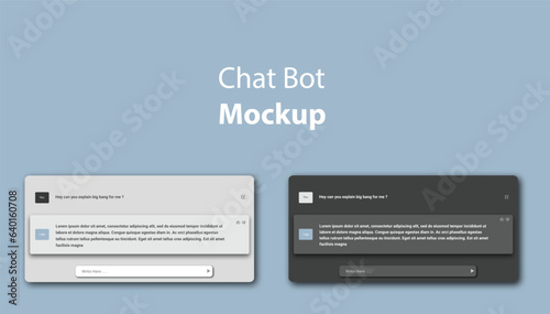 chat bot mockup 2minimal chat gpt mockup (dark and light theme )