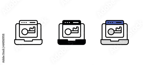 Keyword icon design with white background stock illustration
