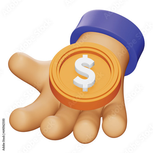 Donation 3d rendering isometric icon.