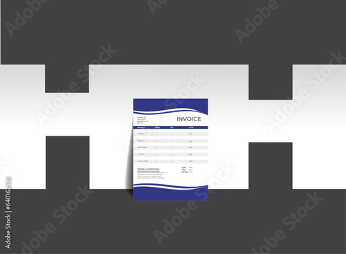 Template for a business corporate invoice. Your company's business invoice,