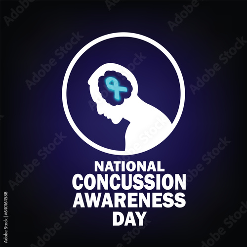 National Concussion Awareness Day Vector Template Design Illustration. Suitable for greeting card, poster and banner