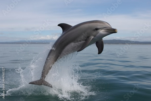 a dolphin jumps into the air