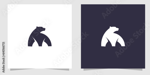 bear logo design vector
