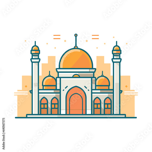 mosque or masjid vector illustration clipart sticker vector png for milad un nabi or ramdan eid mubarak