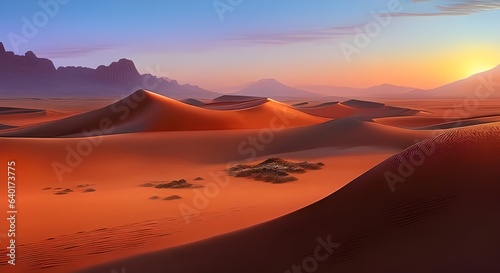 sunrise in the desert - generative ai © BrandwayArt