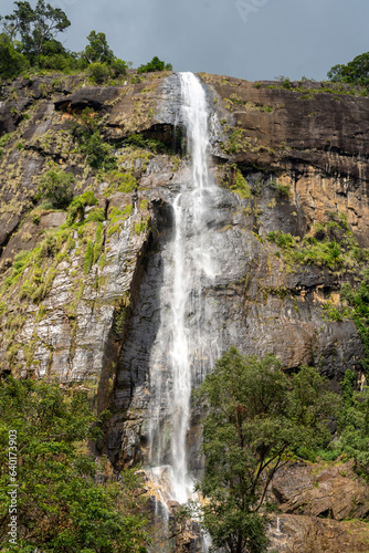 Stunning Photo of Diyaluma falls Waterfall in jungle of Ella Sri Lanka