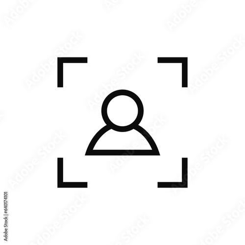 user sqaure box icon, capture user icon