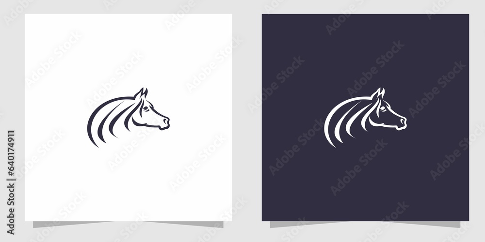 horse logo design vector