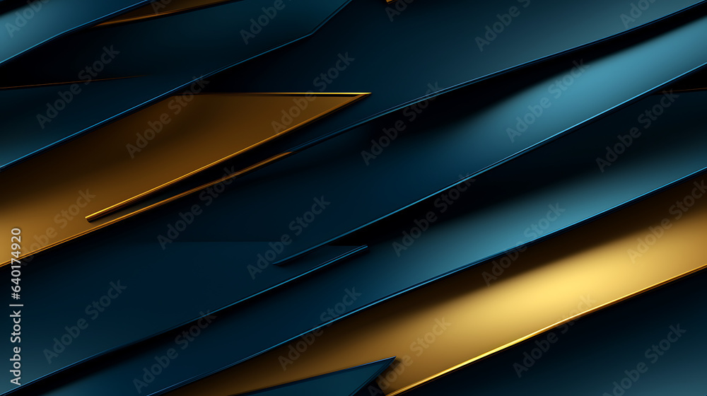 Shiny yellow and blue background with gold lines, in the style of dark navy and gold, dark blue abstract design. - Seamless tile. Endless and repeat print. Shiny yellow and blue background with gold lines, in the style of dark navy and gold, dark blue abstract design. - Seamless tile. Endless and repeat print.