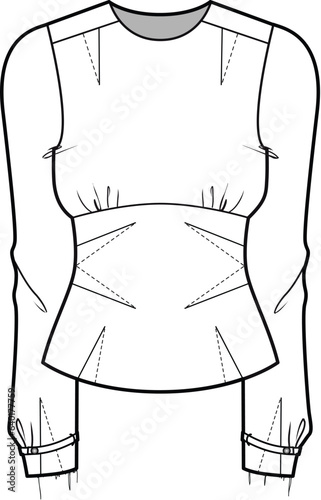 Blouse Technical Drawing