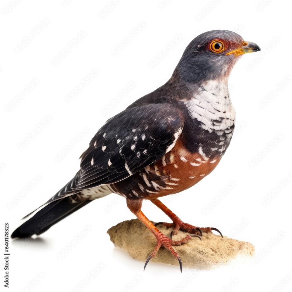 Fototapeta premium Common cuckoo bird isolated on white
