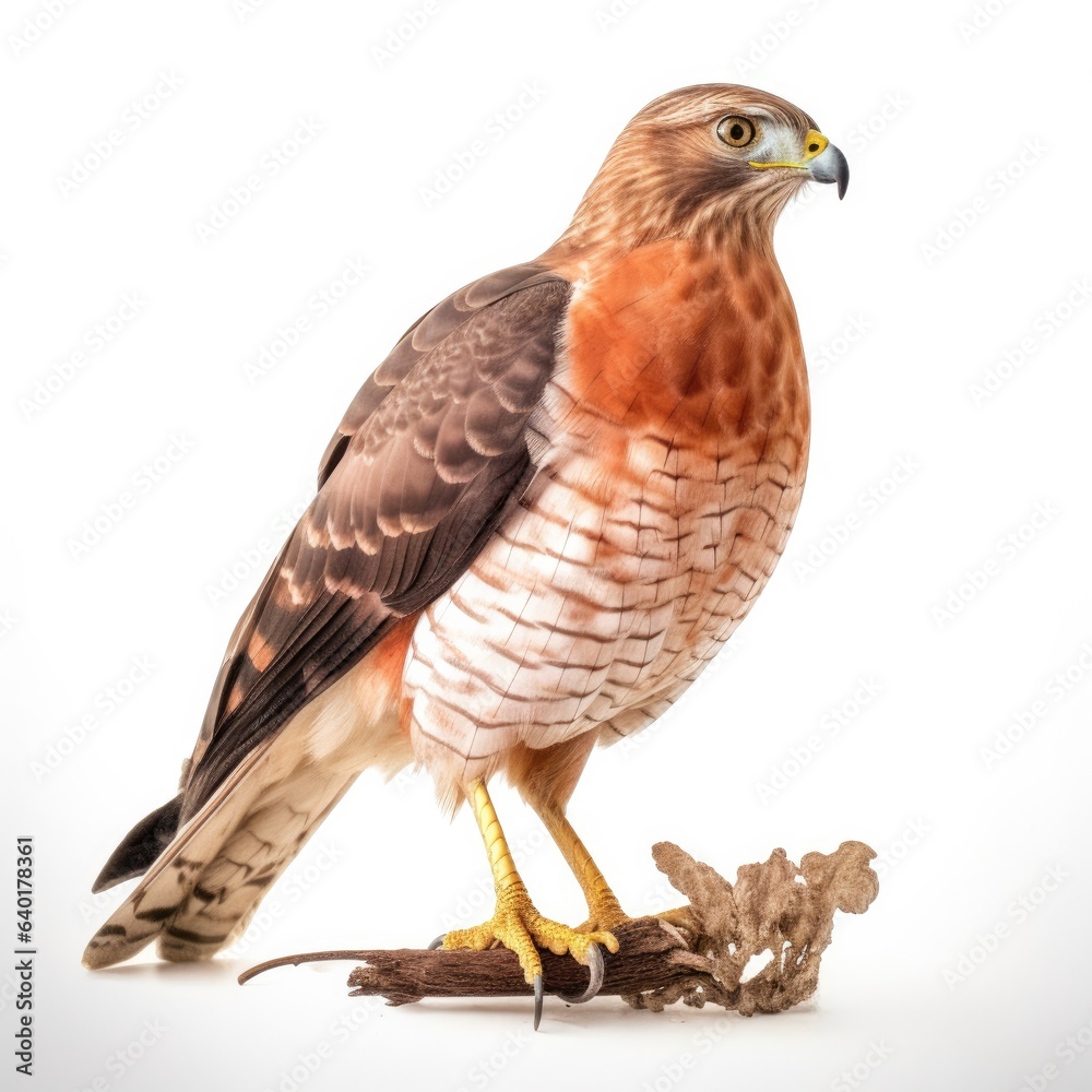Coopers hawk bird isolated on white Coopers hawk bird isolated on white