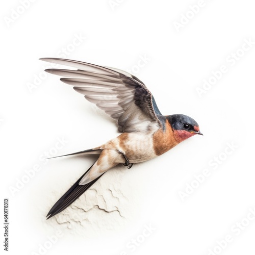 Cave swallow bird isolated on white © Razvan