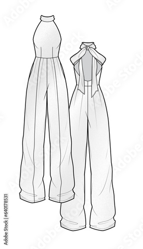 Technical drawing jumpsuit
