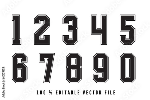 Classic Sport basketball Jersey Number vector.