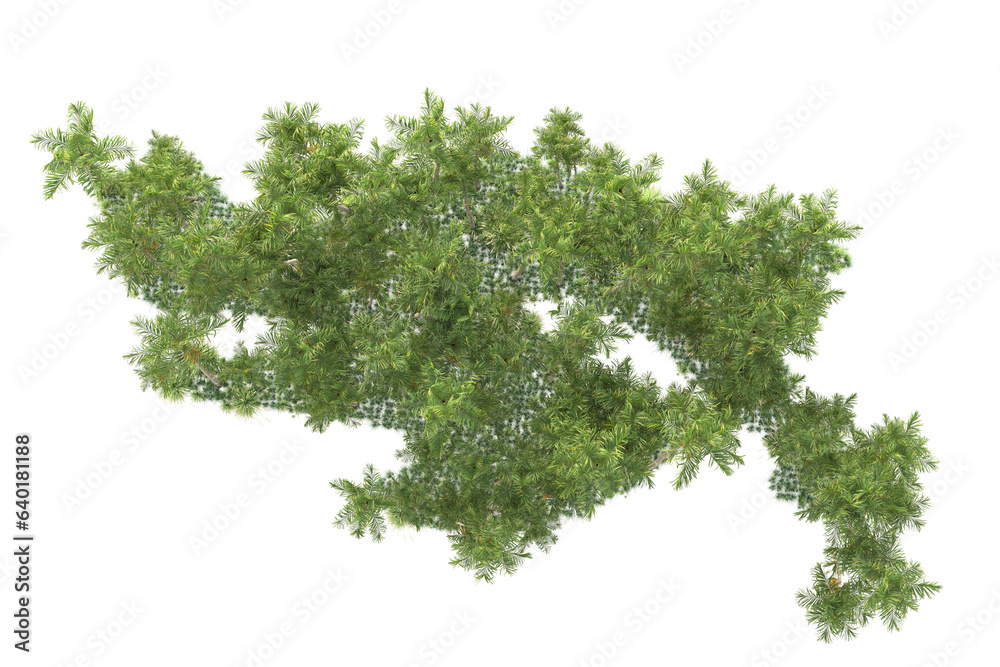 Obraz premium Landscape isolated on transparent background 3d rendering illustration