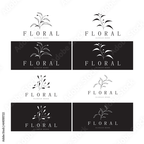 Elegant floral and leaf frame. Delicate botanical vector illustration for labels, spas, corporate identity, and wedding invitations
