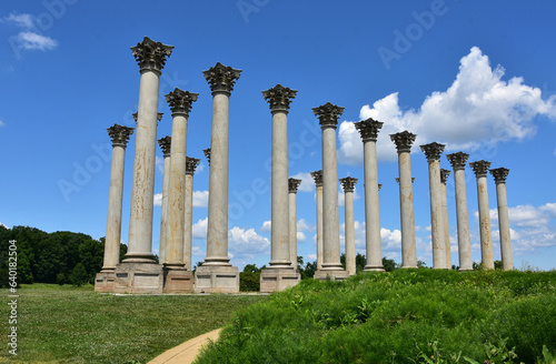 Stunning Concrete Columns on a Spring Day photo