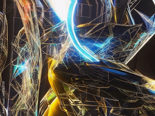 abstract background with glowing lines