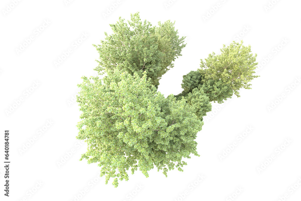 Landscape isolated on transparent background. 3d rendering - illustration Landscape isolated on transparent background. 3d rendering - illustration