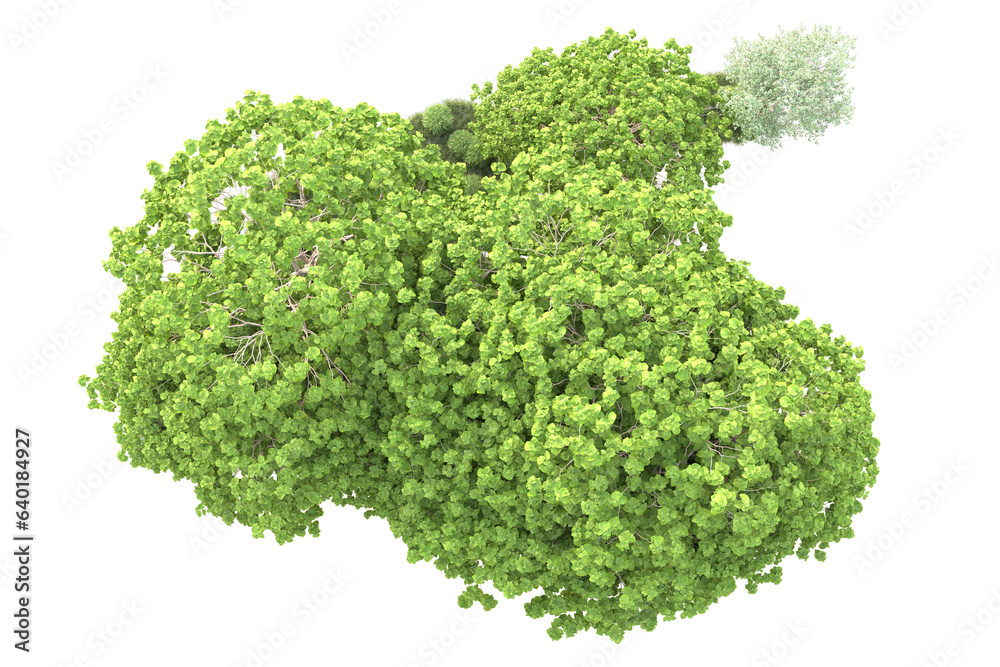 Landscape isolated on transparent background. 3d rendering - illustration Landscape isolated on transparent background. 3d rendering - illustration