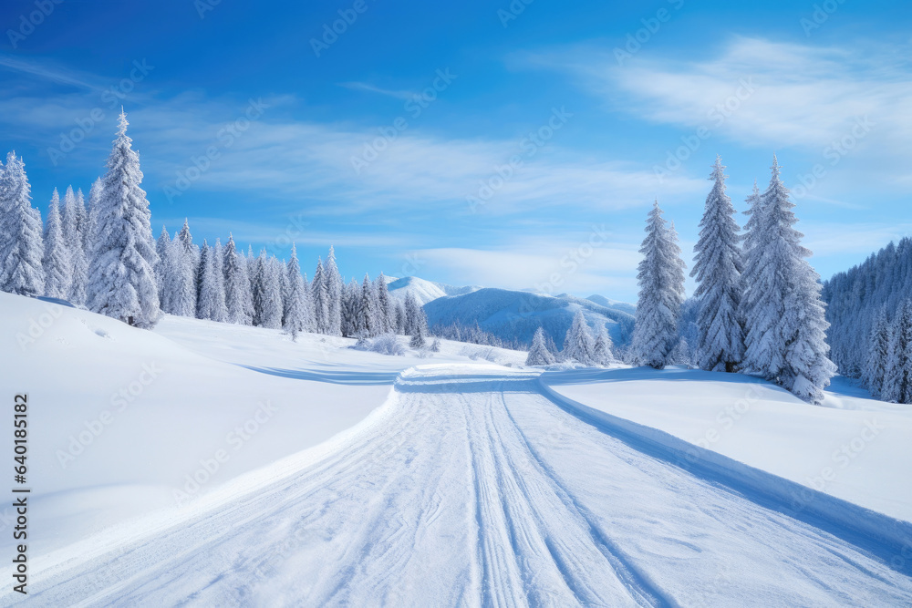 Fototapeta premium Conquering the Ski Slopes