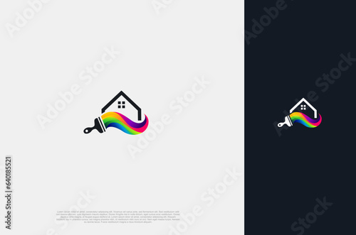 Modern design Painted House decor and repair color, painter, house painting service for home decoration, building, house construction and staining. Vector Illustration concept