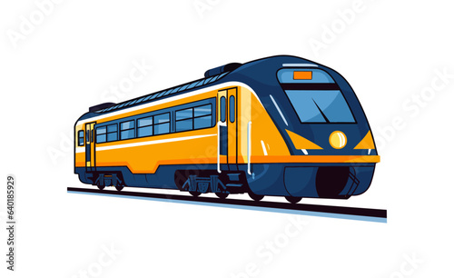 Isolated representation of a modern high-speed train