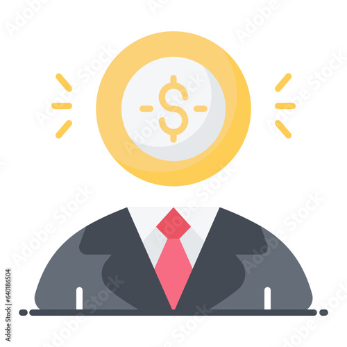 Financier Flat Icon