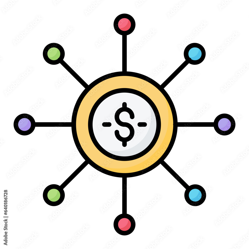 Crowdfunding Line Color Icon Crowdfunding Line Color Icon