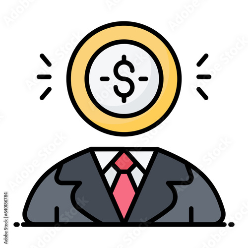 Financier Line Color Icon