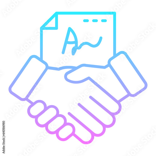 Agreement Gradient Icon