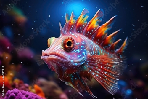 Mesmerizing Devilfish Amidst the Colors of the Ocean