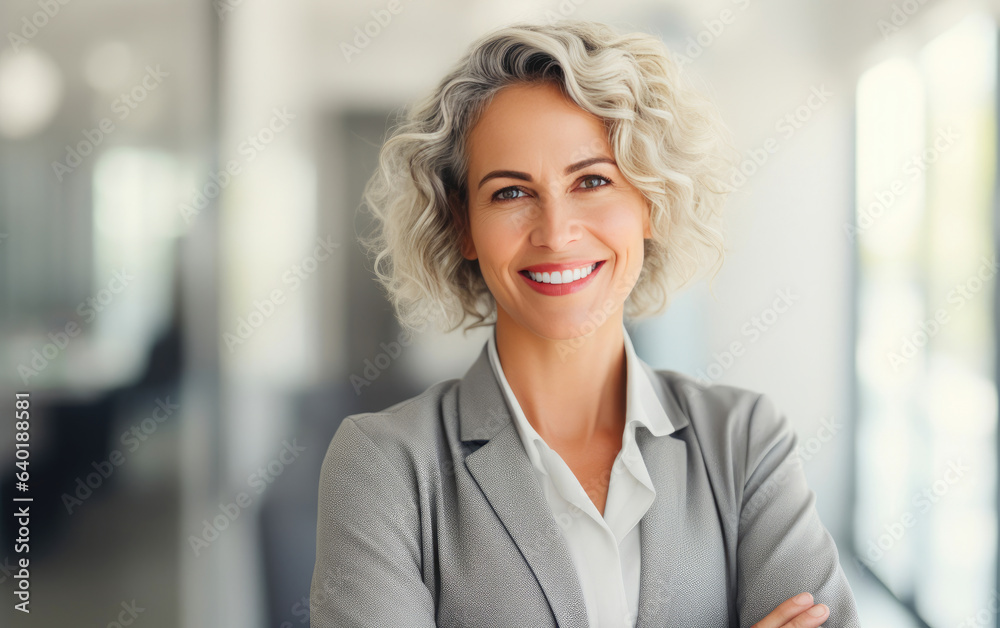 Radiant Professional Woman in Office