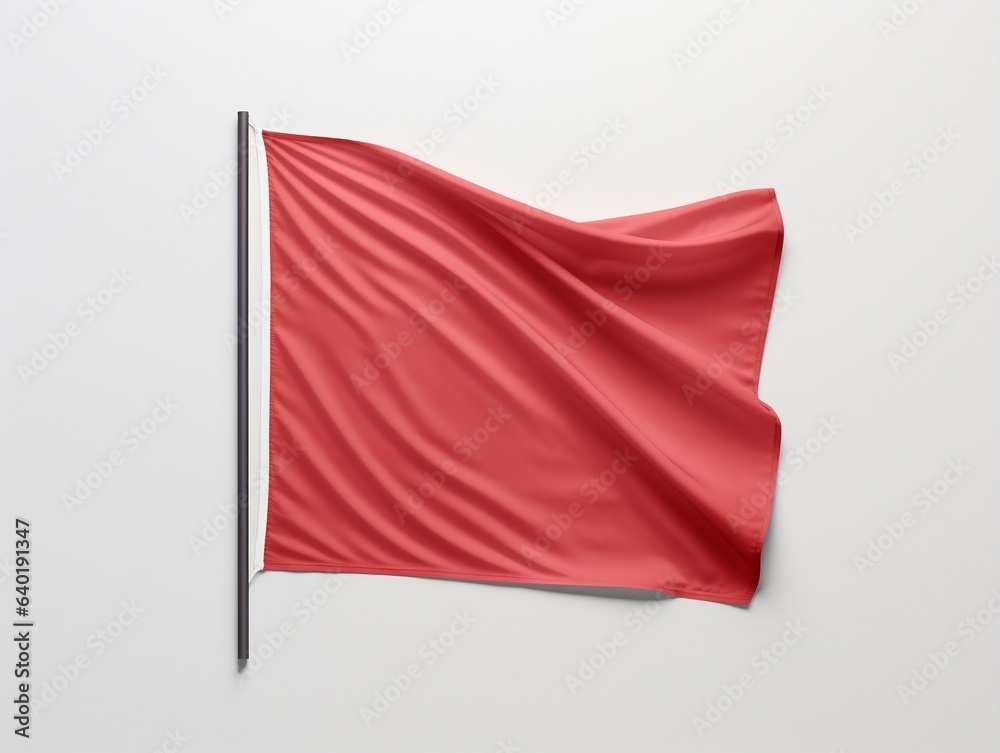 Waving flag mockup with isolated background generative ai