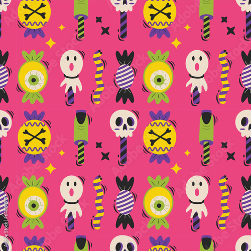 Halloween vector pattern. Endless texture can be used for wallpaper, fill pattern, background.