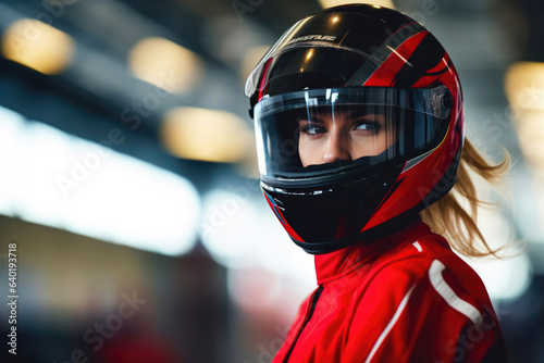 Elegant Female Motorsport Racer in Blur © AIproduction