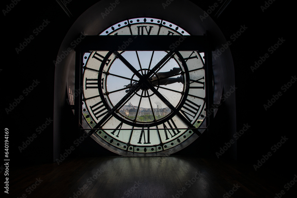 Big clock inside Musée d'Orsay, Paris, France :2022.6.28