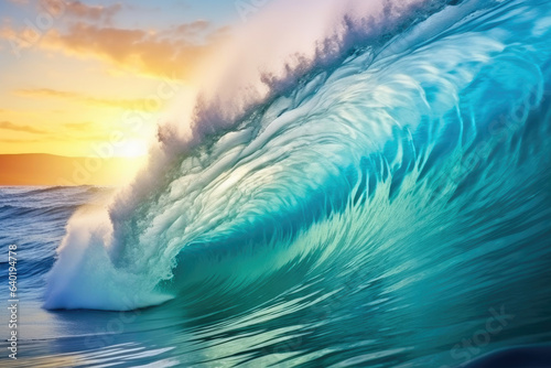 Aqua Dreams: Vibrant Waves in a Whimsical World
