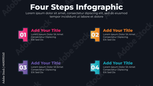 Infographic template with steps