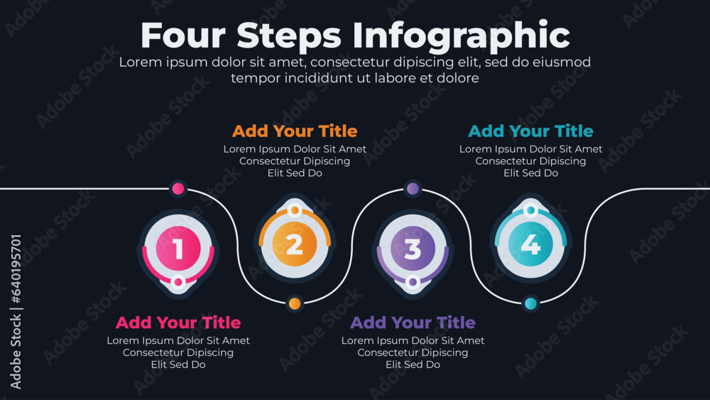 Fototapeta premium Modern timeline diagram and infographic template for business