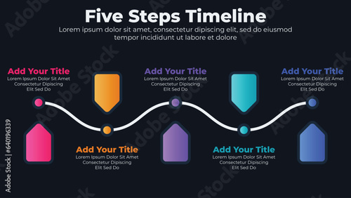 Modern timeline diagram and infographic template for business
