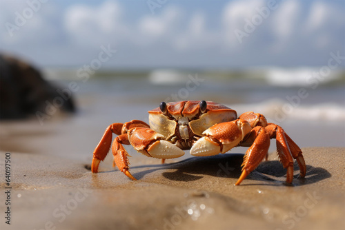 a crab on the beach