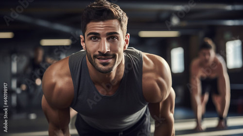 Portrait of athletic man in a gym © MP Studio
