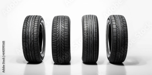 automobile road rubber tyre object tire isolated background wheel car auto. Generative AI.